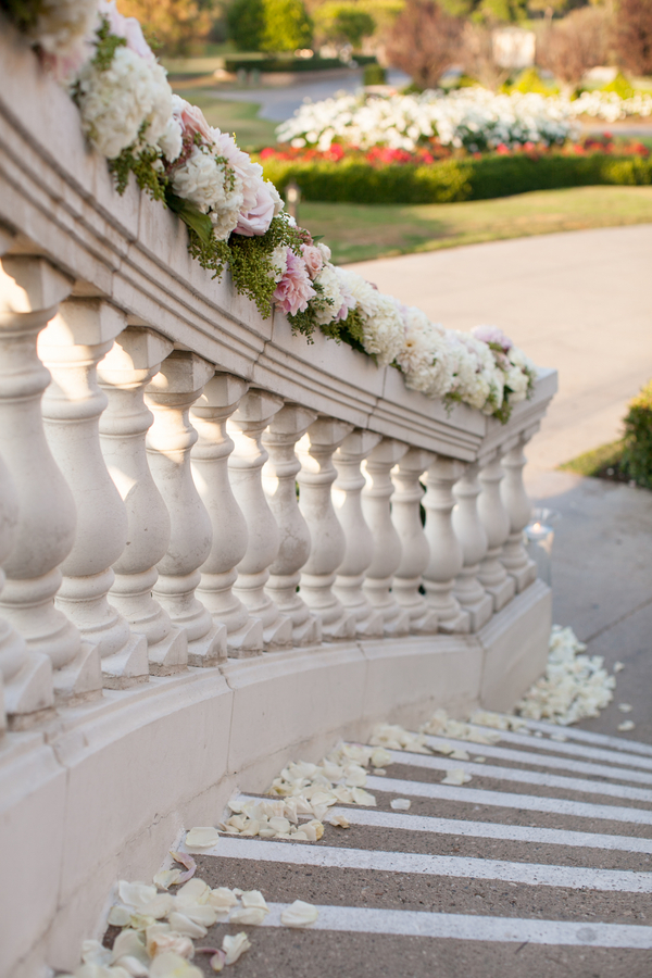 Wedding Flowers on Banister