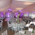 purple reception set-up