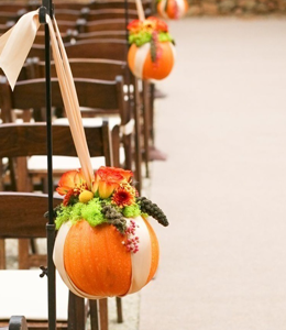 Pumpkin-Lined Aisle